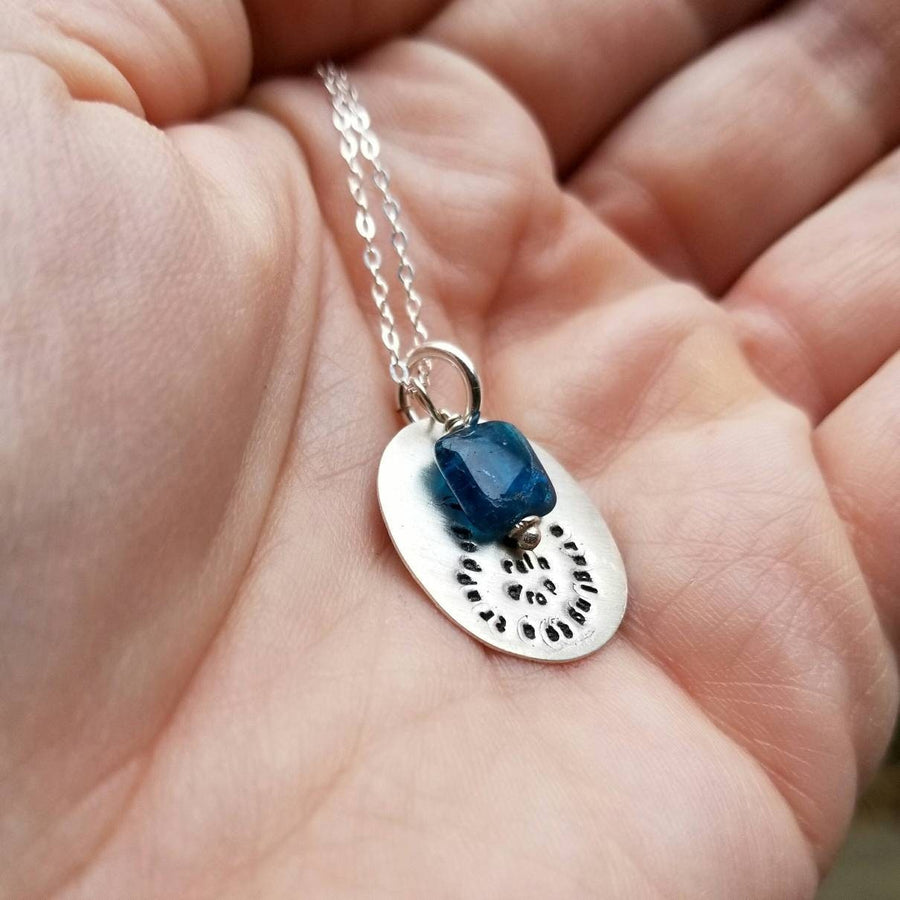 Artisan Sterling Silver Raindrop Rain Pendant Necklace, Inspirational, Tiny Phrases Form a Picture, Tear, Teardrop  One of a Kind ooak