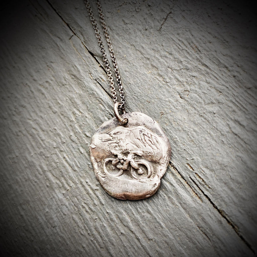 Solid Fine Silver Mount Mt Rainier Mountain Bike Pendant, Cycling, Biking, hand carved, Metal Clay, Customizable Necklace, Recycled Silver