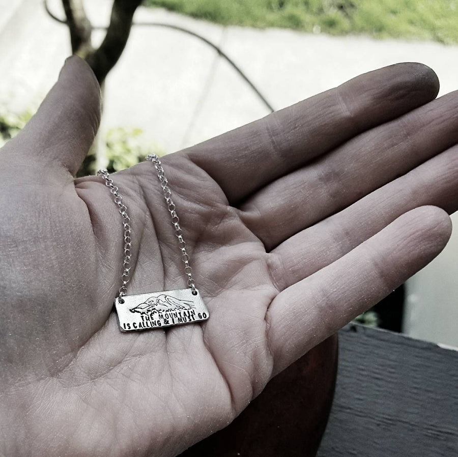 Mount Rainier is Calling... And You must Go!  Sterling Silver Original Necklace