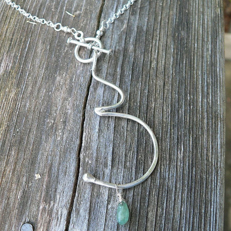 Hip Mama - A Pregnancy or Birth Necklace.  Solid Sterling Silver with Choice of Stone/Crystal/Pearl