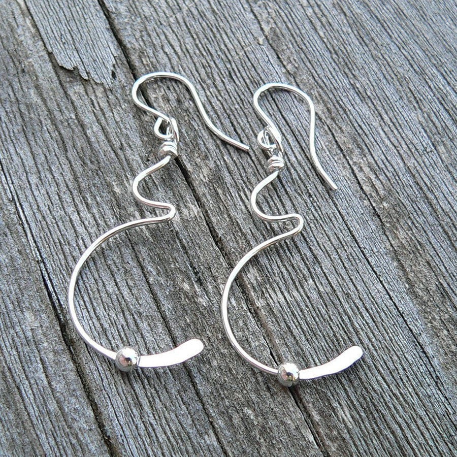 Tiny Movement Solid Sterling Silver Pregnancy Earrings